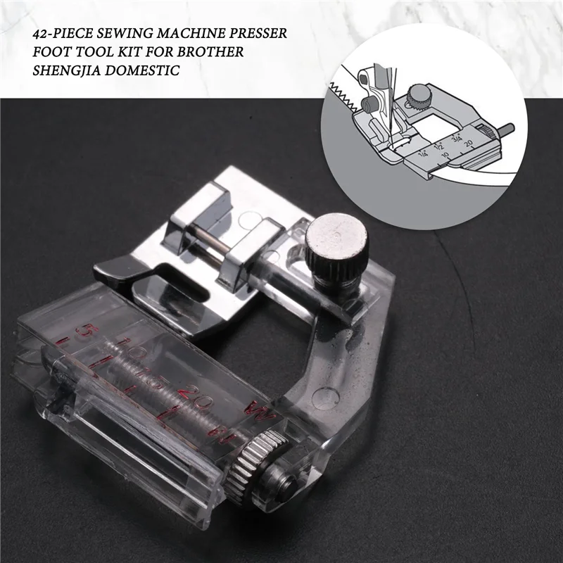 42-Piece Sewing Machine Presser Foot Tool Kit for Brother Shengjia Domestic