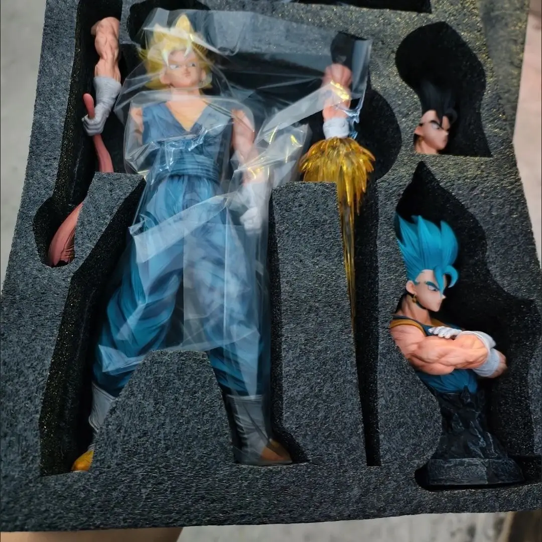 Anime Warrior Action Figure Set Interchangeable Head Parts PVC Collectible Model Statue Desktop Display Toy