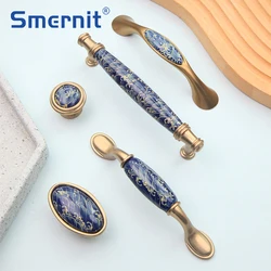 Sea Wave Door Handles for Kitchen Cabinets Knobs and Handles Vintage Ceramic Door Handle Furniture Handles Drawer Pulls