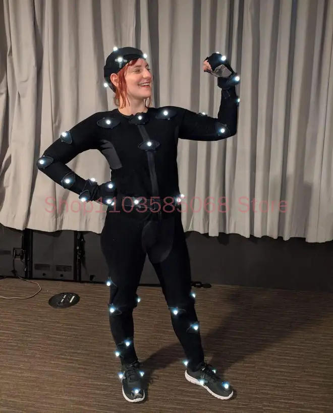 Motion Capture Suit Package, Including Shoe Cover, Hat, Gloves