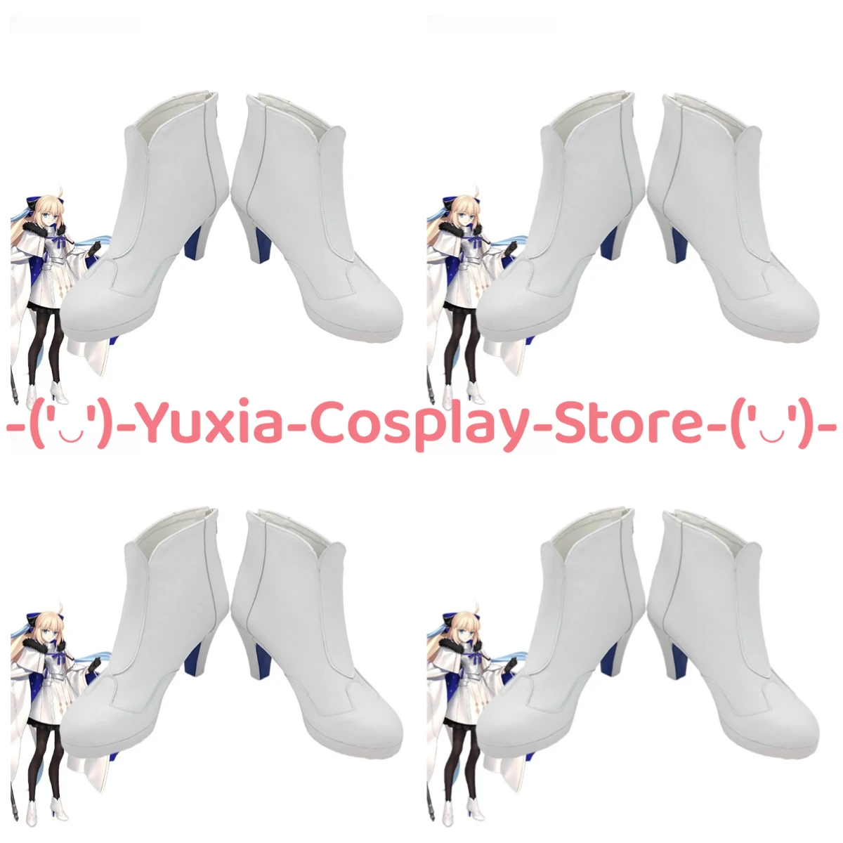 

Yuxiacosplay! Fate Grand Order Saber Morgan Cosplay Shoes Game Character Prop PU Leather Boots Halloween Carnival Party Costume