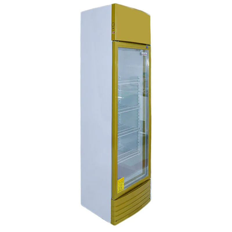 Refrigerador Comercial Vertical com Porta de Vidro Única, Resfriamento por Ventilador, Certificado CE ERP