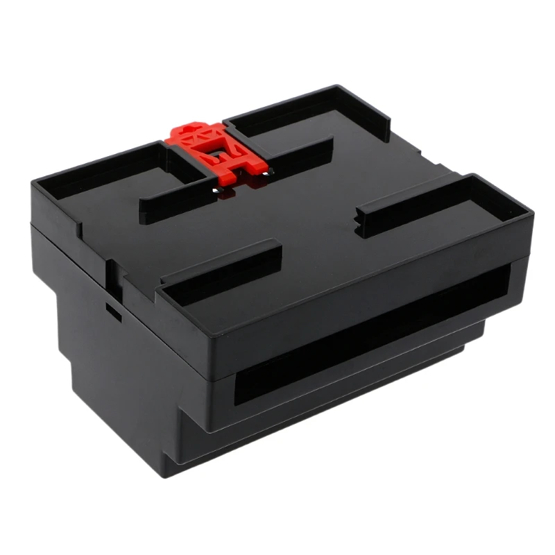 107*87*59mm Black/White Plastic Din Junction Box Electronic Equipment