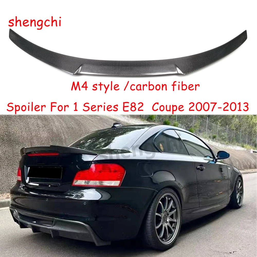 

E82 M4 стильный задний спойлер из углеродного волокна для BMW 1 серии Coupe E82 2007-2013