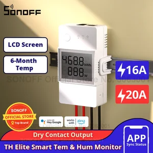 Sonoff Th Elite 16A/ 20A Wifi Smart Switch Temperatura y monitoreo de humedad Switch Smart Home Trabajo con DS18B20/ SI7021/ RL560 8 mejores ventas sonoff th - №1