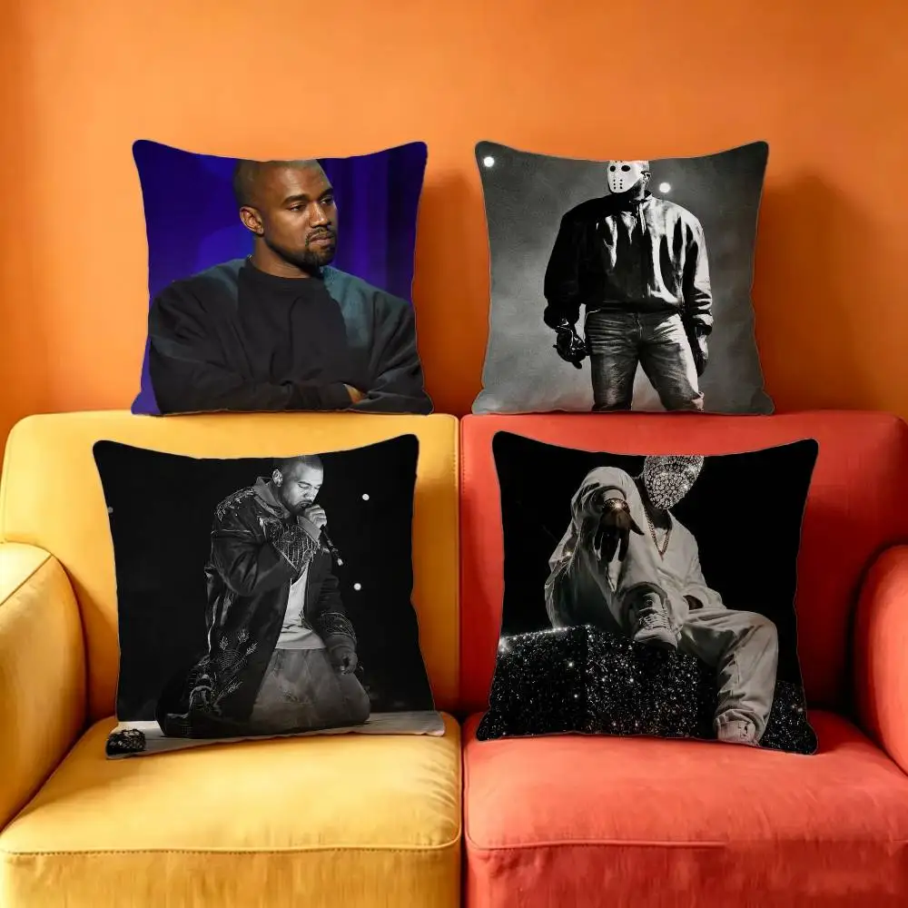 K-Kanye Square Double-Sided printed Pillow Case Bedroom Bedside Pillow Sofa Cushion Cover