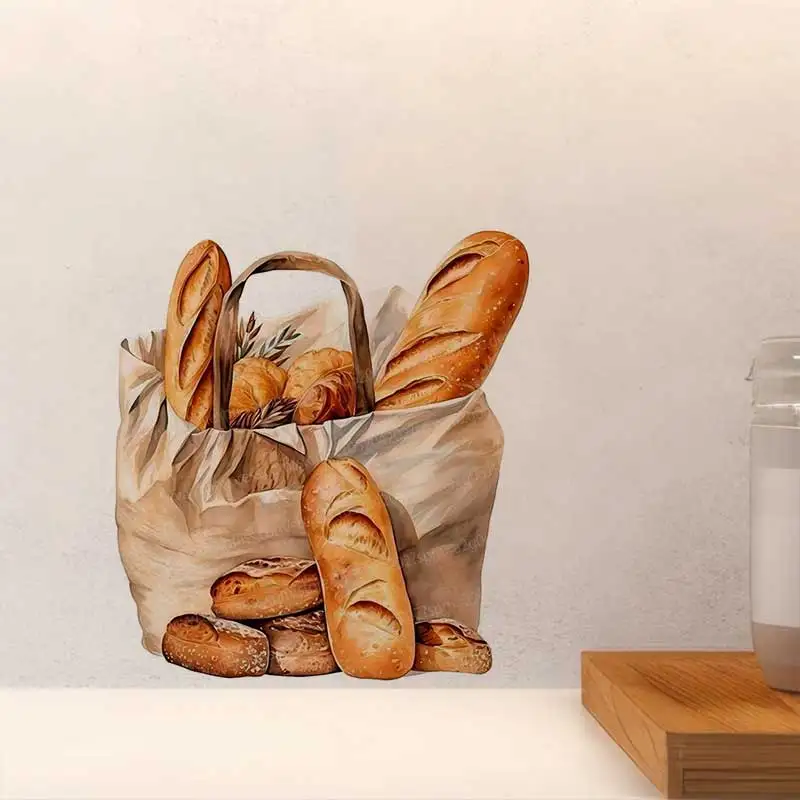 

Baking Bread Basket Kitchen Refrigerator Decoration Stickers Waterproof Ceramic Tile Self-Adhesive Decals for Home Decor AA140