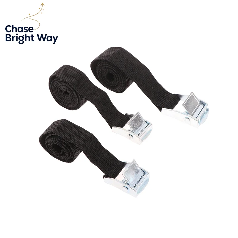 Buckle Tie-Down Belt Cargo Lashing Straps For Car Motorcycle Bike With Metal Buckle Tow Rope Strong Ratchet Belt For Luggage Bag