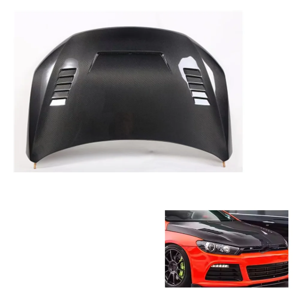 

Совершенно новый капот двигателя из углеродного волокна C-Style для Volkswagen Scirocco, новый модернизированный карбоновый капот VW Scirocco