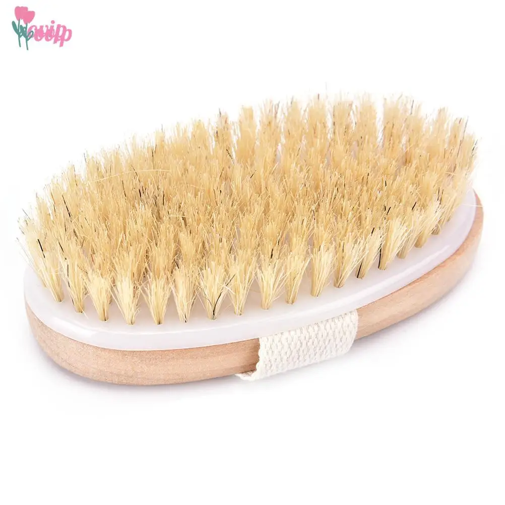 Bathing Brush Soft natural bristle the SPA the Dry Skin Without Handle Wooden Bath Shower Brush SPA Exfoliating Body Brush