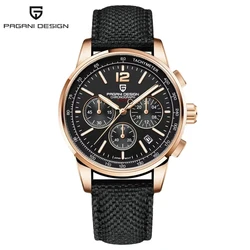 PAGANI DESIGN 41MM Men Quartz Watches Luxury Business Sport 100M Waterproof VK63 Sapphire Stainless Steel montre homme PDYS008