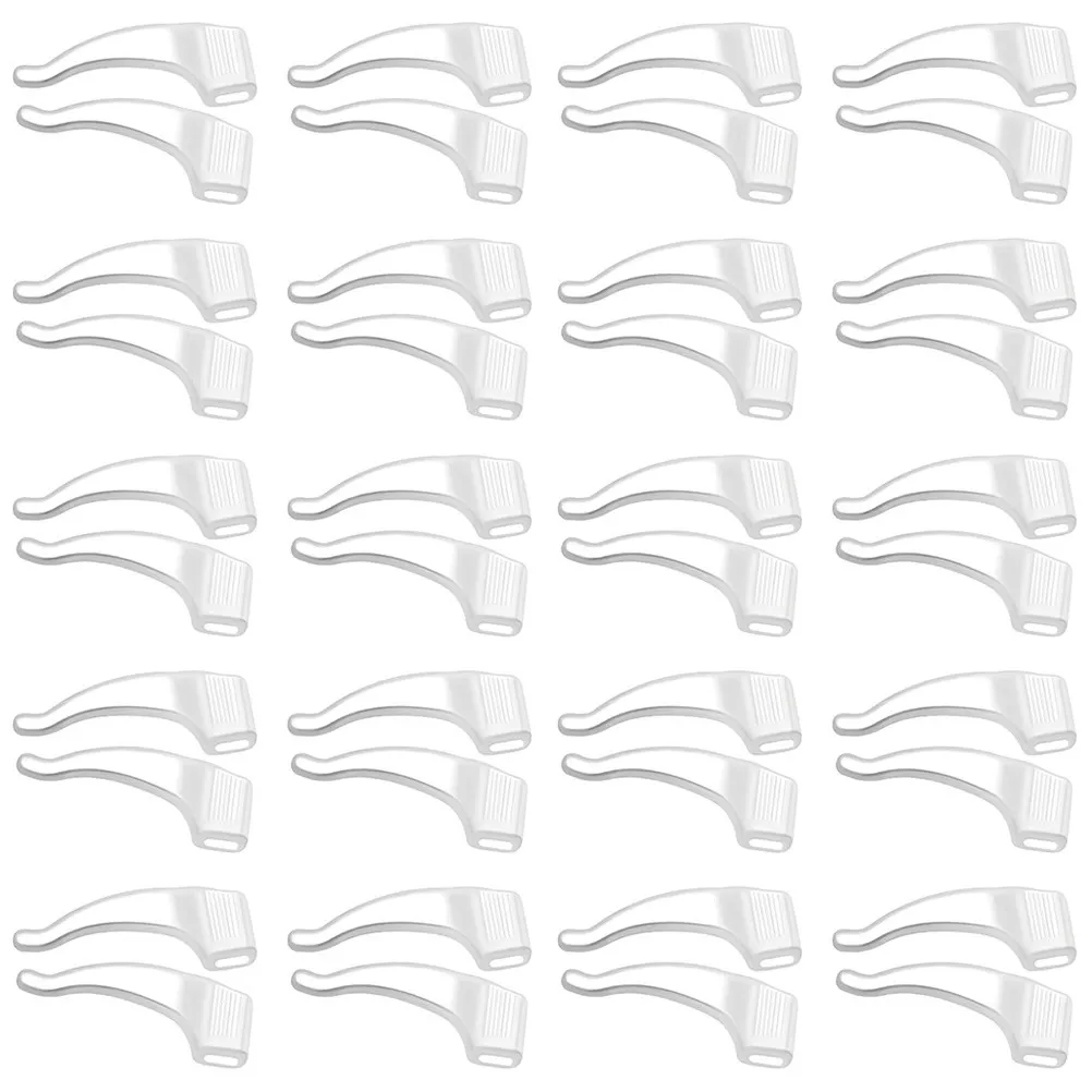 

50Pairs Portable Silicone Eyeglasses Ear Holders Non-Slip Glasses Grips Fixing Eyewear Securely for Sports Outdoor Activities