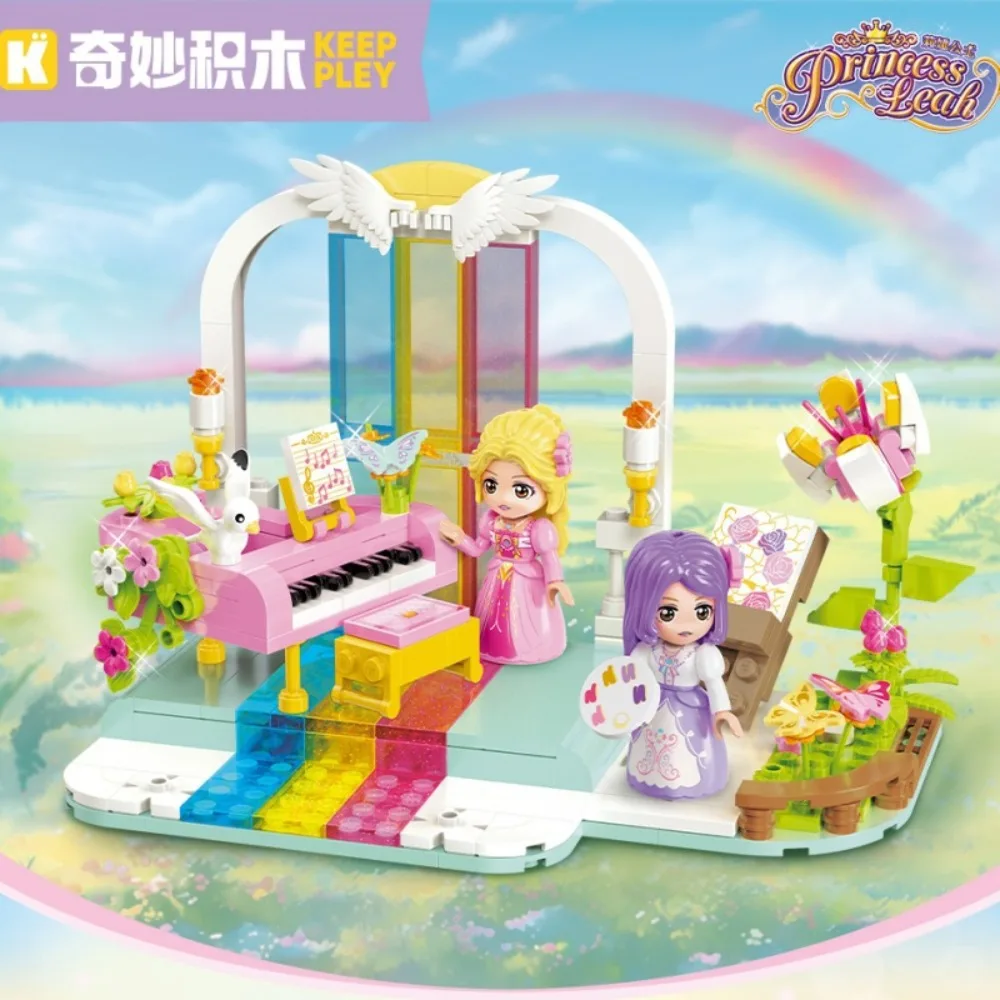 Keeppley Princess Leia Princess's Room Garden Afternoon Tea The Art of Good Times Assembling Building Block Toys Creative Gifts