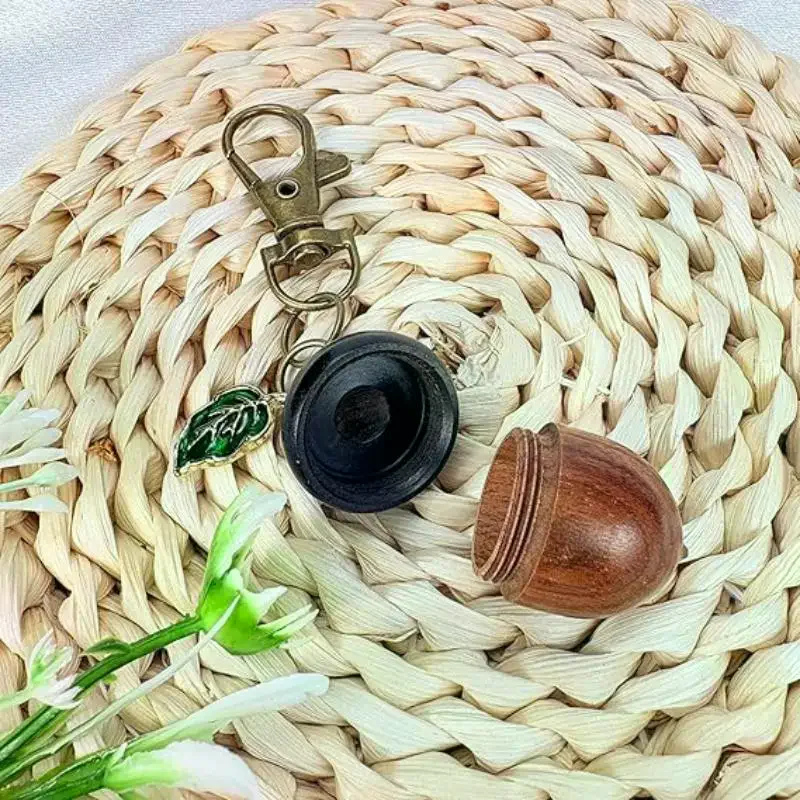 Acorn Shape Medicine Pill Box Mini Portable Medicine Tablet Container Store Small Items Keychain Durable Granule Storage Box