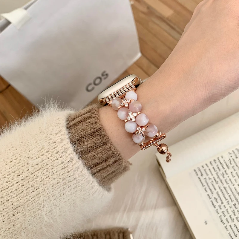 Металлический ремешок для Apple Watch Band 40 мм 38 41 42 мм 44 45 49, браслет со стразами для IWatch Series 7 8 SE 6 5 4 3 2, аксессуары для часов