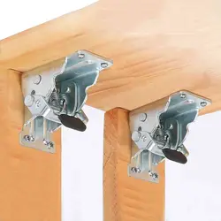 1Pc 90/180 Degree Fittings Chair Extension Furniture Brackets Self-Locking Folding Hinge Foldable Support Frame Table Leg