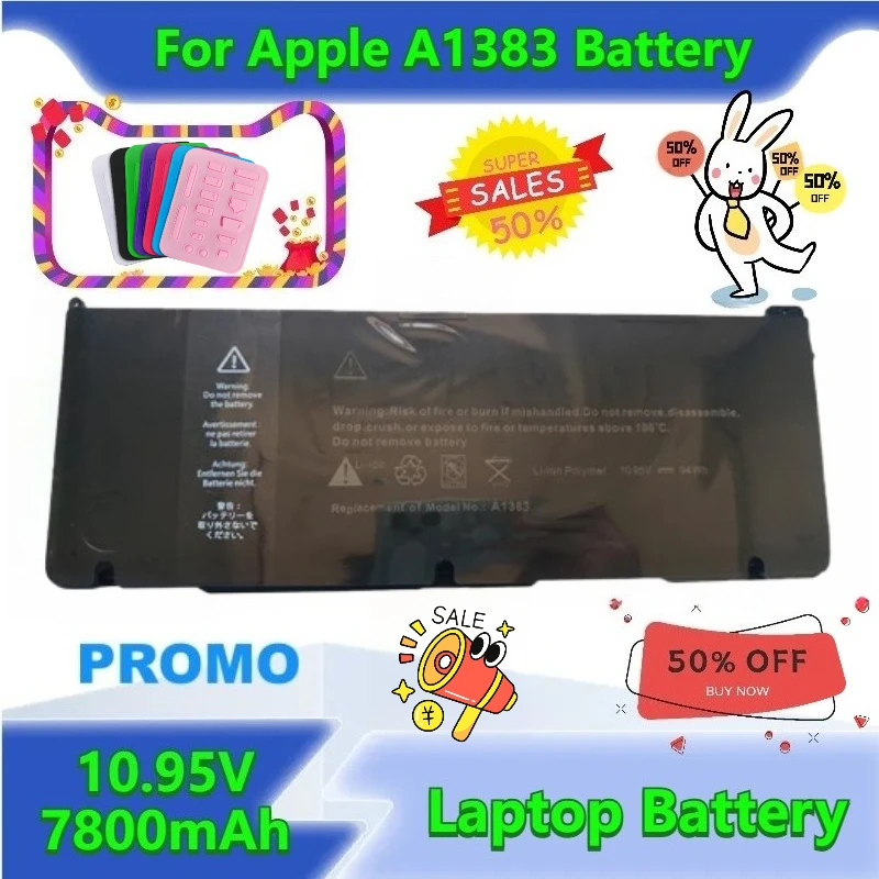 

New 10.95V 7800mAh Suitable for Apple A1383 17-inch MacBook Pro for 2011 Models A1297 Laptop Battery