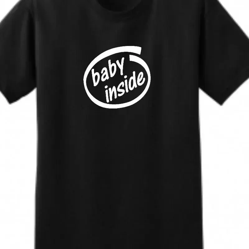 Baby Inside Funny T Shirt Pregnancy Maternal Shower safety infant