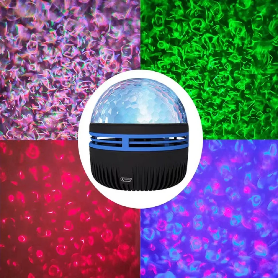 Wave Projector,With 7-Colors Patterns & Remote Control,USb Powered For Bedroom Home Theater, Ceiling, Room Decor