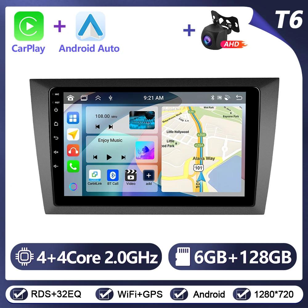 Podofo CarPlay Android Auto autoradio voor Volkswagen Golf 6 2010-2013 GPS Intelligent Systems Stereo Multimedia autoradio