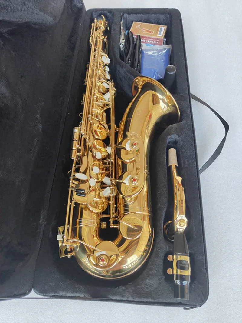العلامة التجارية اليابانية الجديدة تينور YTS-62 تينور الساكسفون الذهب آلة موسيقية في Bb شقة المهنية الصف اللعب
