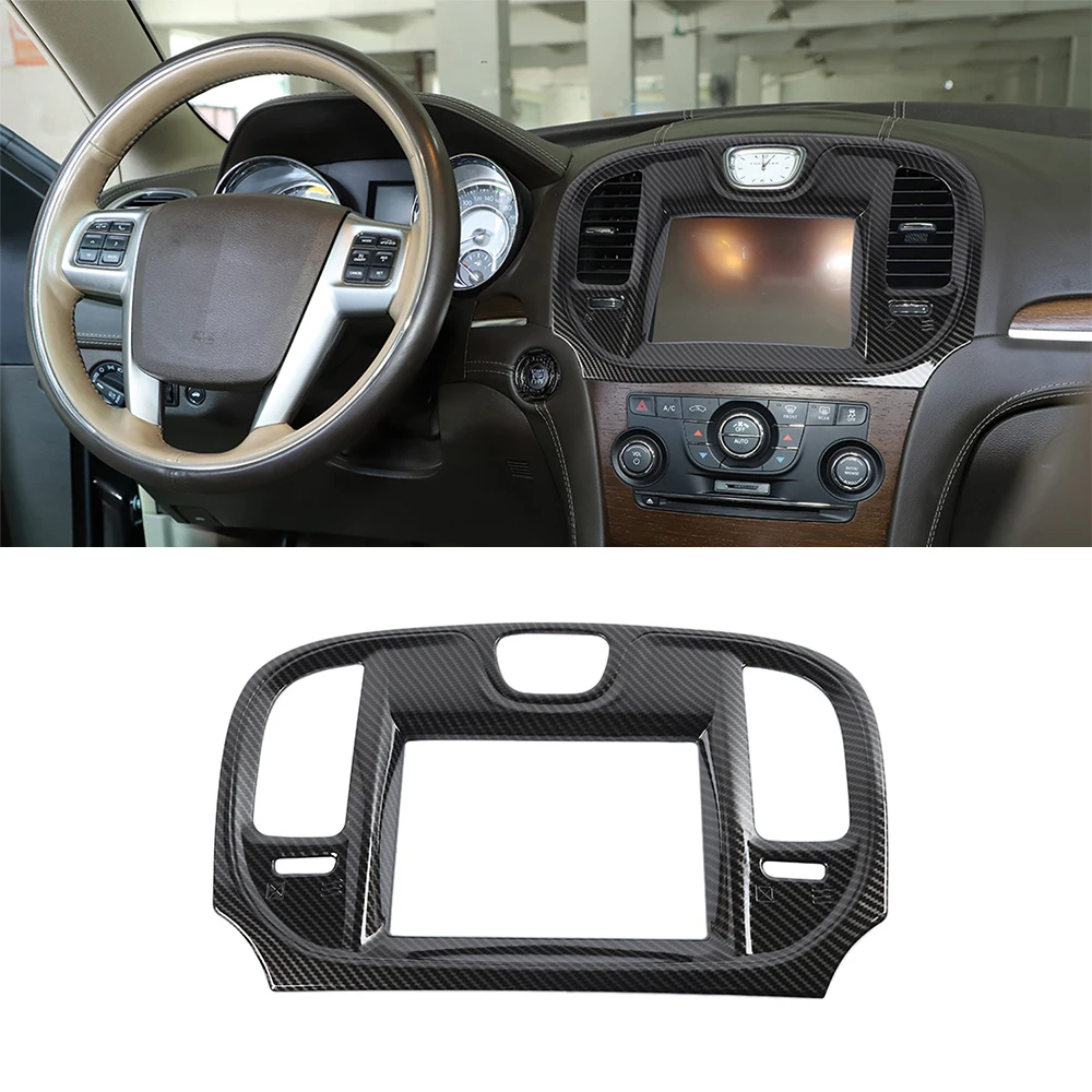 

Air Conditioning Control Panel Navigation Decorate Cover Trim for Chrysler 300 300C 2015-2021 Car Accessories ABS Carbon Fiber