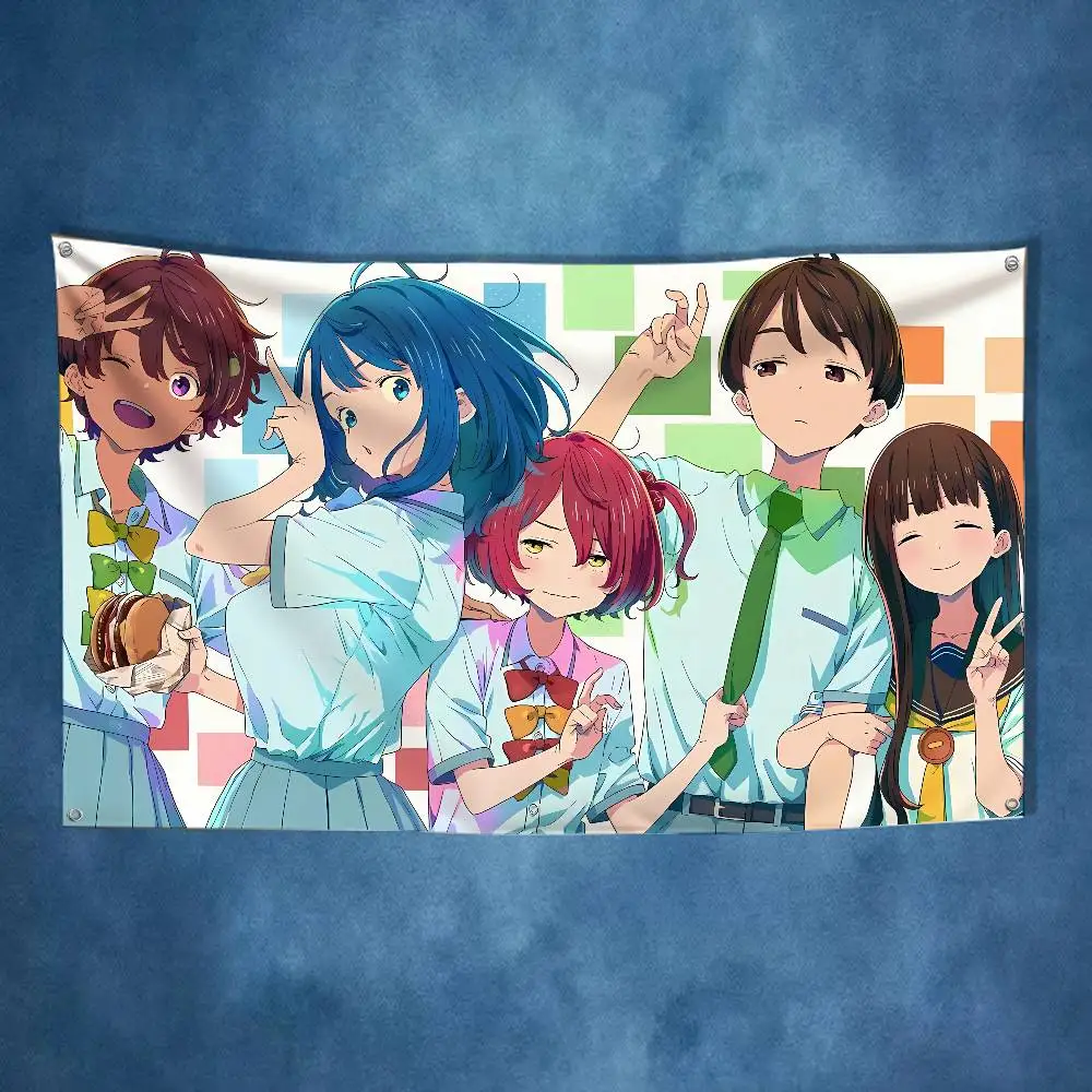 Anime A-Anna Too Many Losing H-Heroines Flag Tapestry Banner For Bedroom Outdoor Living Room Restaurant Bar Wall Decor Party