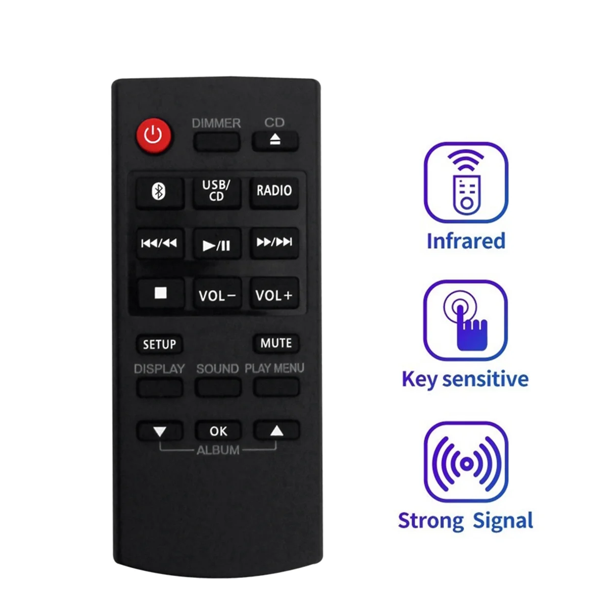 N2QAYB000984เปลี่ยนระยะไกลสำหรับ Panasonic CD SA-PM250ย่อยสเตอริโอ SC-PM250 SC-PM600 SC-UX104 SB-UX100 SC-HC200 SC-HC200