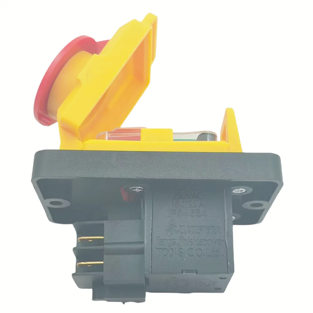 KJD12 250V 4-Pin Start Stop No Volt Release Push Button Switch NVR Common to Woodshop and Metalwork Machines