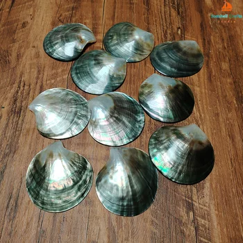 진주 껍데기 광택 블랙 마더, 핀타다 마르가리리페라 바다 쉘, 수제 크리에이티브 DIY 쥬얼리 비즈 캐비어 컨테이너, 2 개