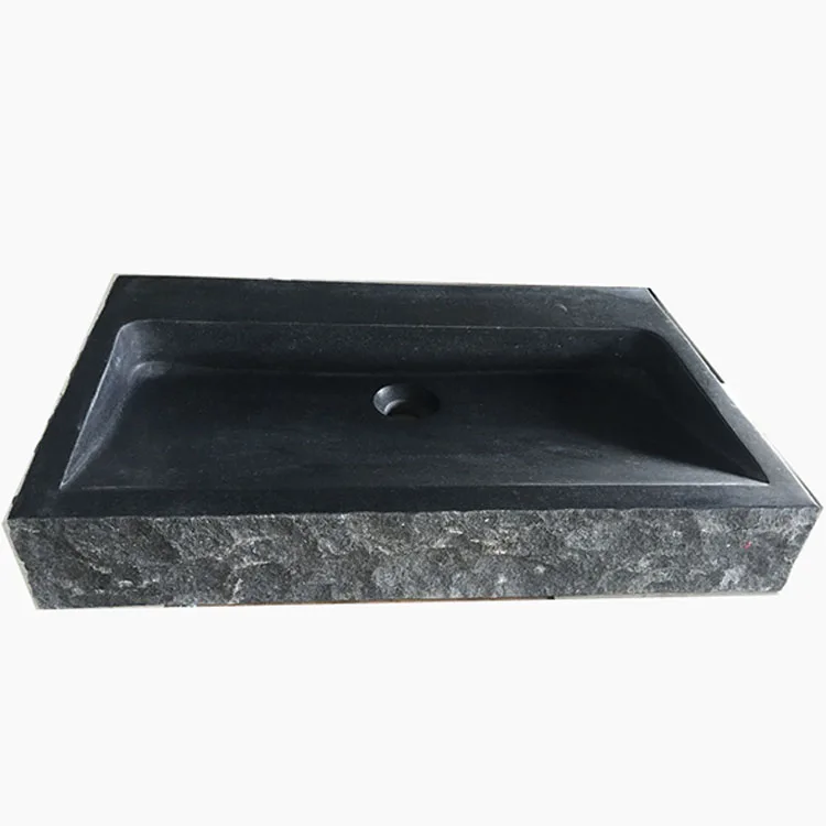 

basin outdoor Toilet using natural outside Black granite stone