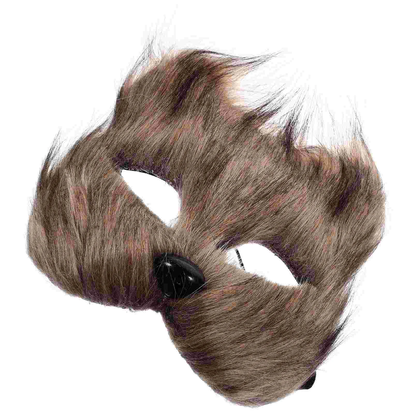 Masquerade Mask Faux Fur Tail Carnival Photo Booth Props Fox Party Masks Lovers Cat Cosplay