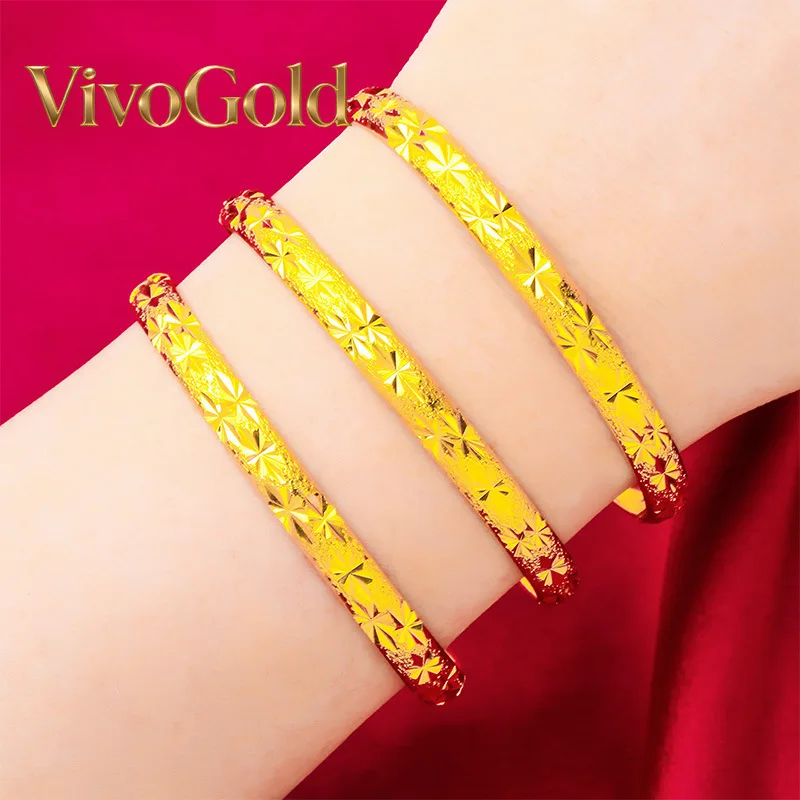 

VivoGold VivoGold 24K Gold 6mm Euro Coin Clasp Bracelet | AU999 Pure Gold, embossed round coin, easy-clasp, elegant for daily we