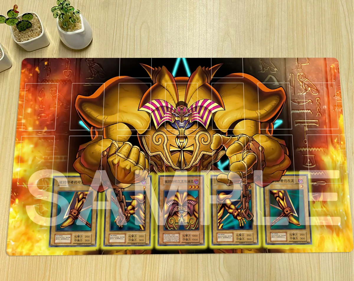 Yugioh exodia แผ่นรองเล่นเกม, แผ่นรองเล่นเกม TCG แผ่นรองเล่นเกมแผ่นยางแผ่นรองเมาส์สำหรับเล่นเกม tas Free 60x35cm