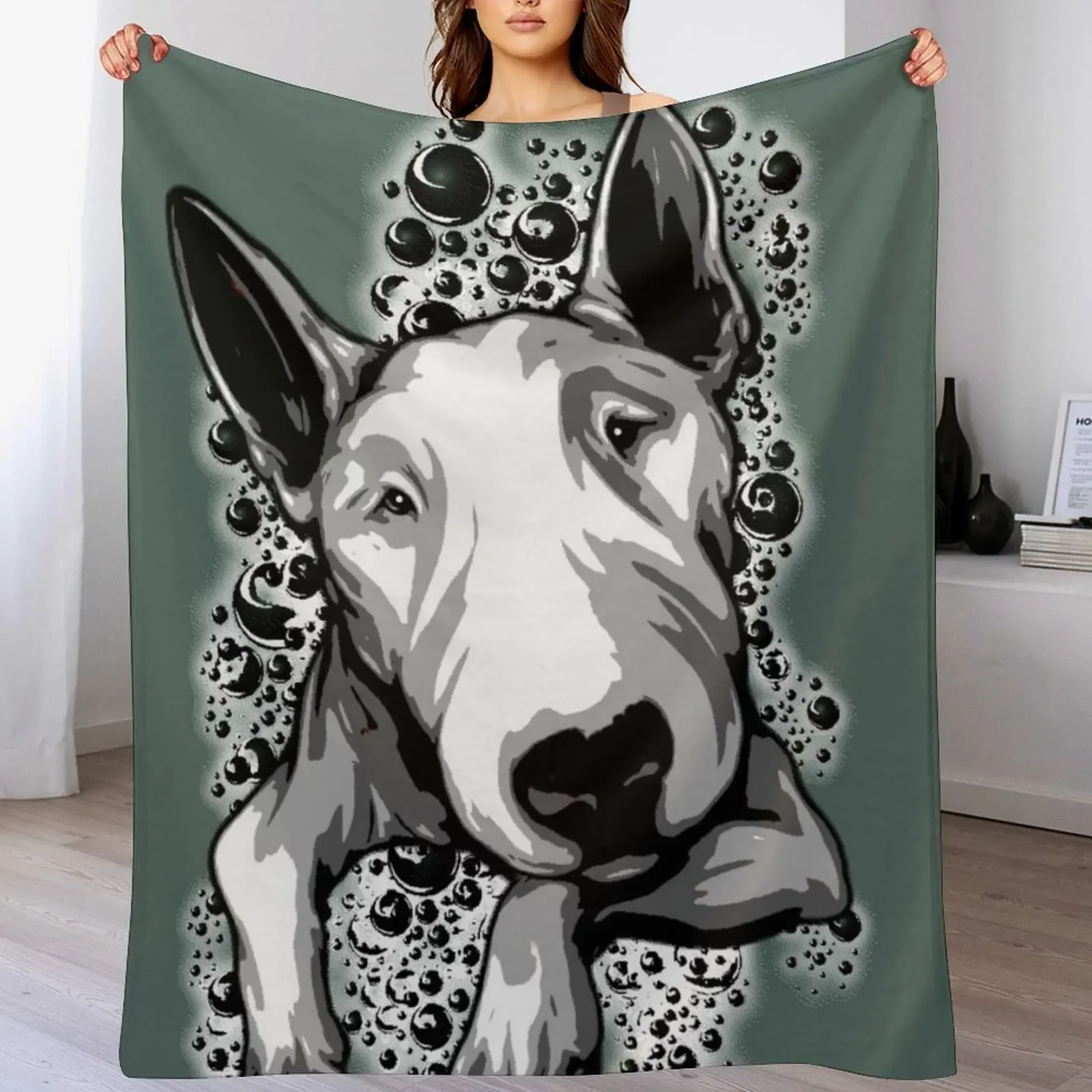 

Bull Terrier Bubbles Throw Blanket Decorative Throw Heavy Polar For Sofa Thin Blankets