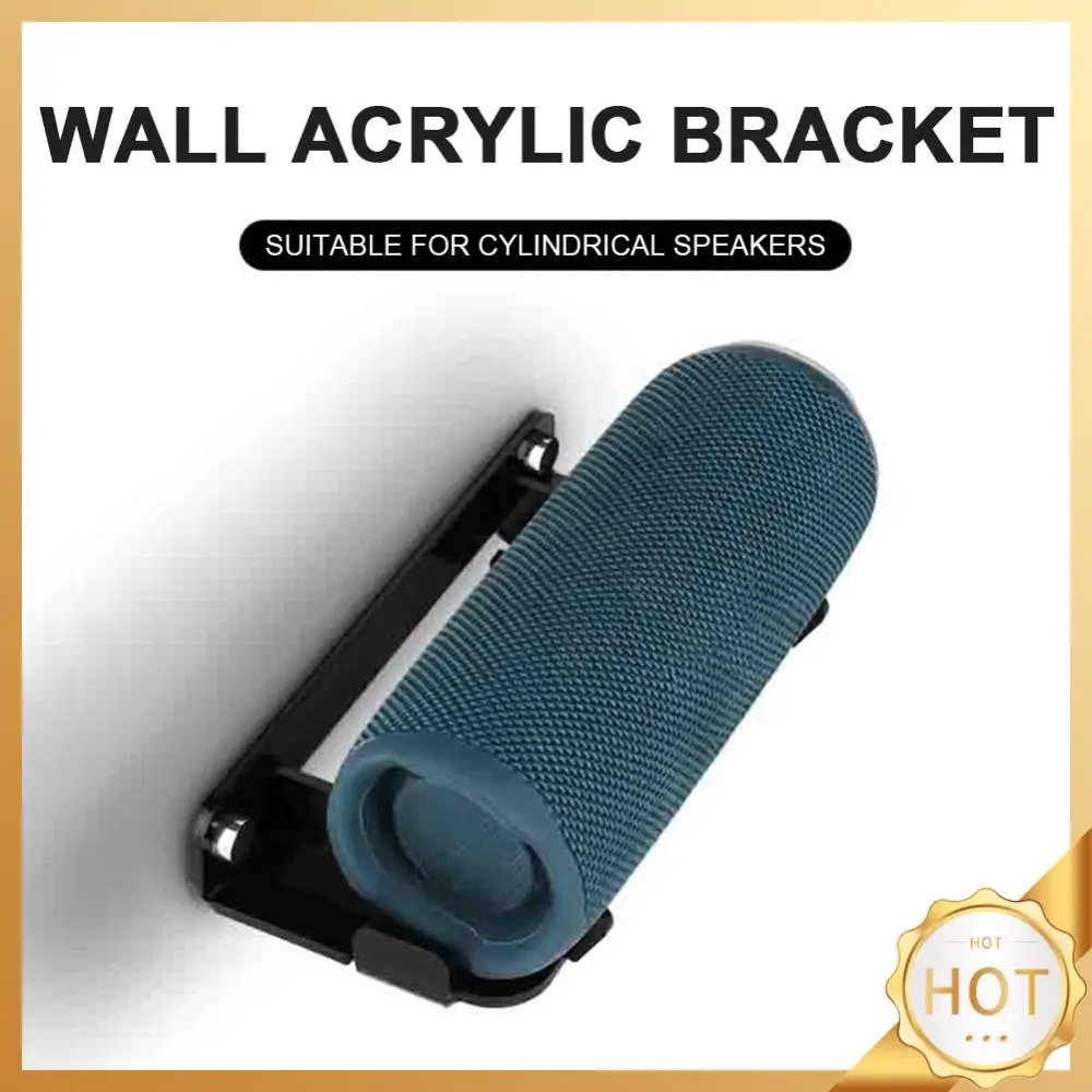 Wall Mount Bracket Small Wall Shelf with Screw Acrylic Speaker Mounting Bracket for JBL Flip 6/Flip 5/Flip 4 Portable BT Speaker