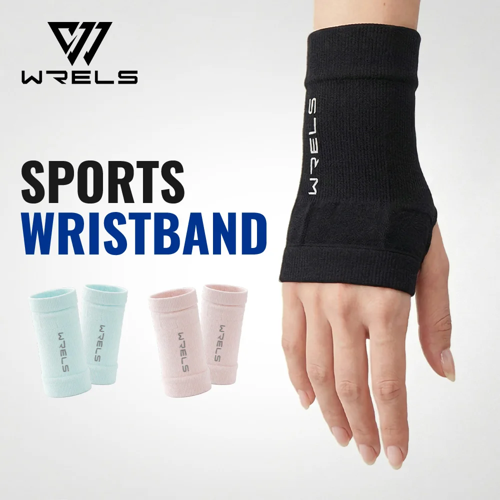 WRELS Kompressions-Handgelenkbandagen Halbfinger-Handschuhe mit Daumenloch Fitness-Studio Gewichtheben Schweißbänder Handgelenkbänder