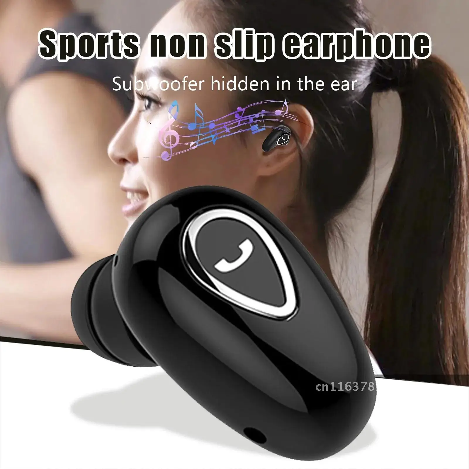 

One Ear Bluetooth Earphone Wireless Stereo In-Ear Earbuds With Mic For Xiaomi Phone Mini Sports Workout Touch Control Earphones