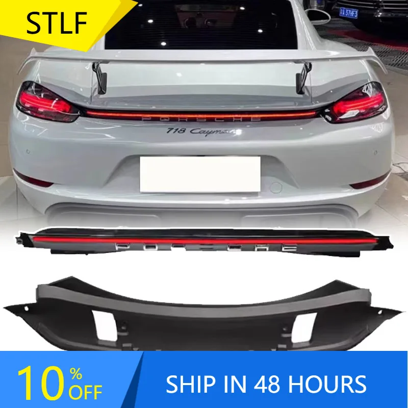 

STLFCar Modified LED Through Tail Lamp Turn Signal Brake Signal Rear Bumper Light for GTS 718 Cayman Boxster 2016-2021