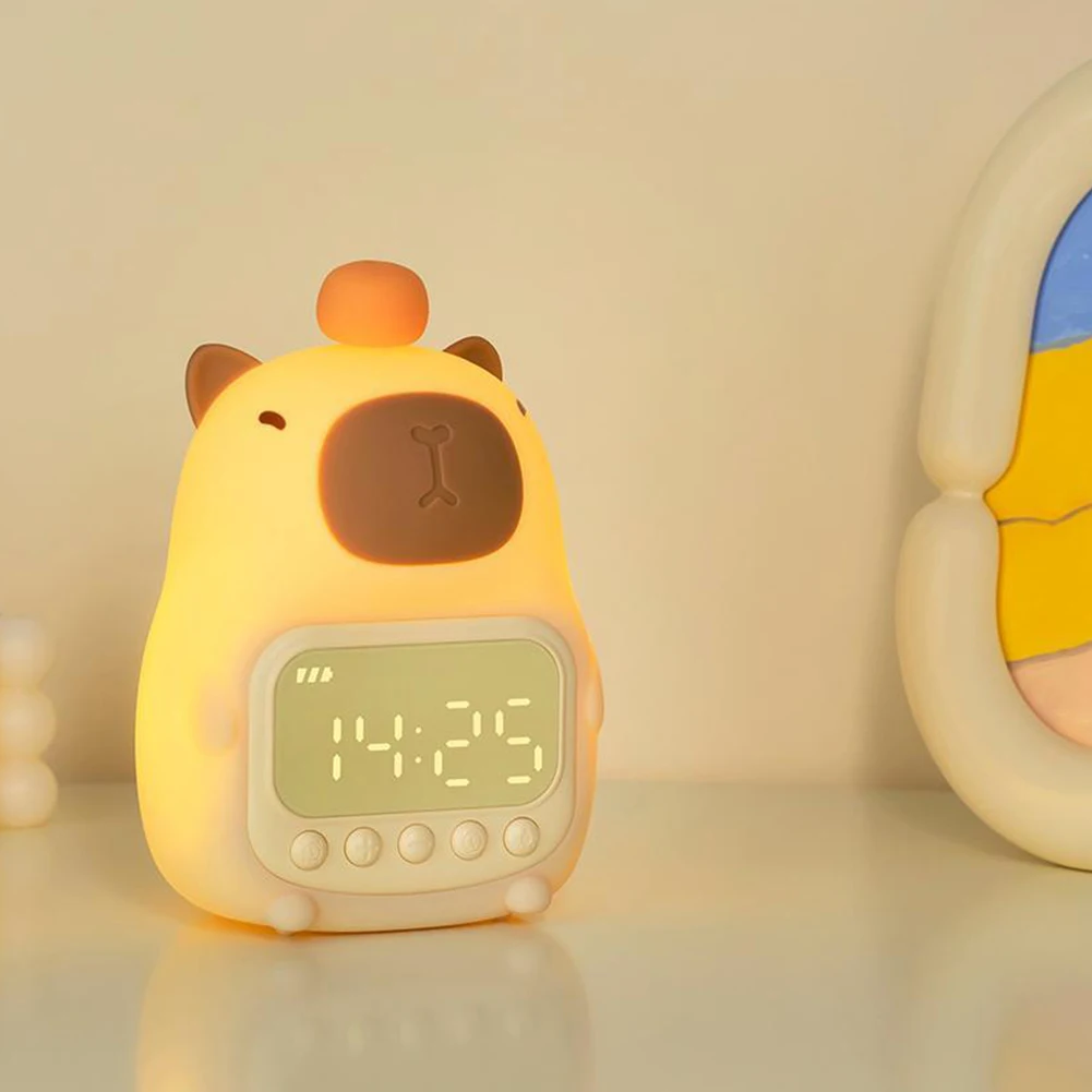 LED Clock Cute Always-On Display Built-In LED Night Light, Providing A Gentle Always-On Display Built-In LED Night Light