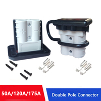 50A 120A 175A Battery Connector High Current Quick Power Charging Plug with Mount Bracket Panel Cover for Forklift Car,UPS,Solar