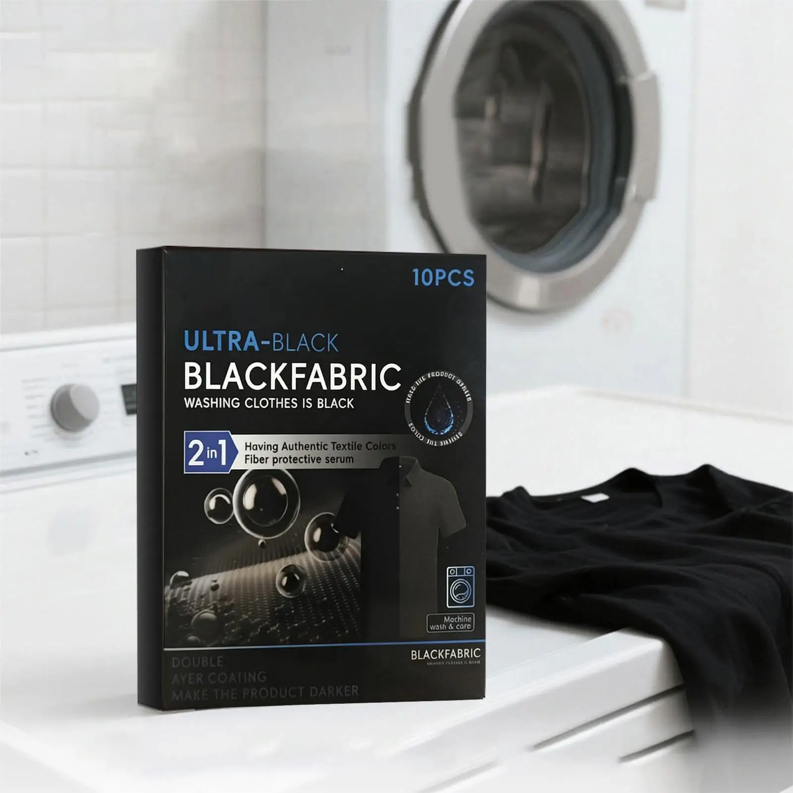 10pcs Clothing Brightening Sheets Laundry Black Color Enhancer Sheets For Black Fabrics Laundry Paper Prevents Fading