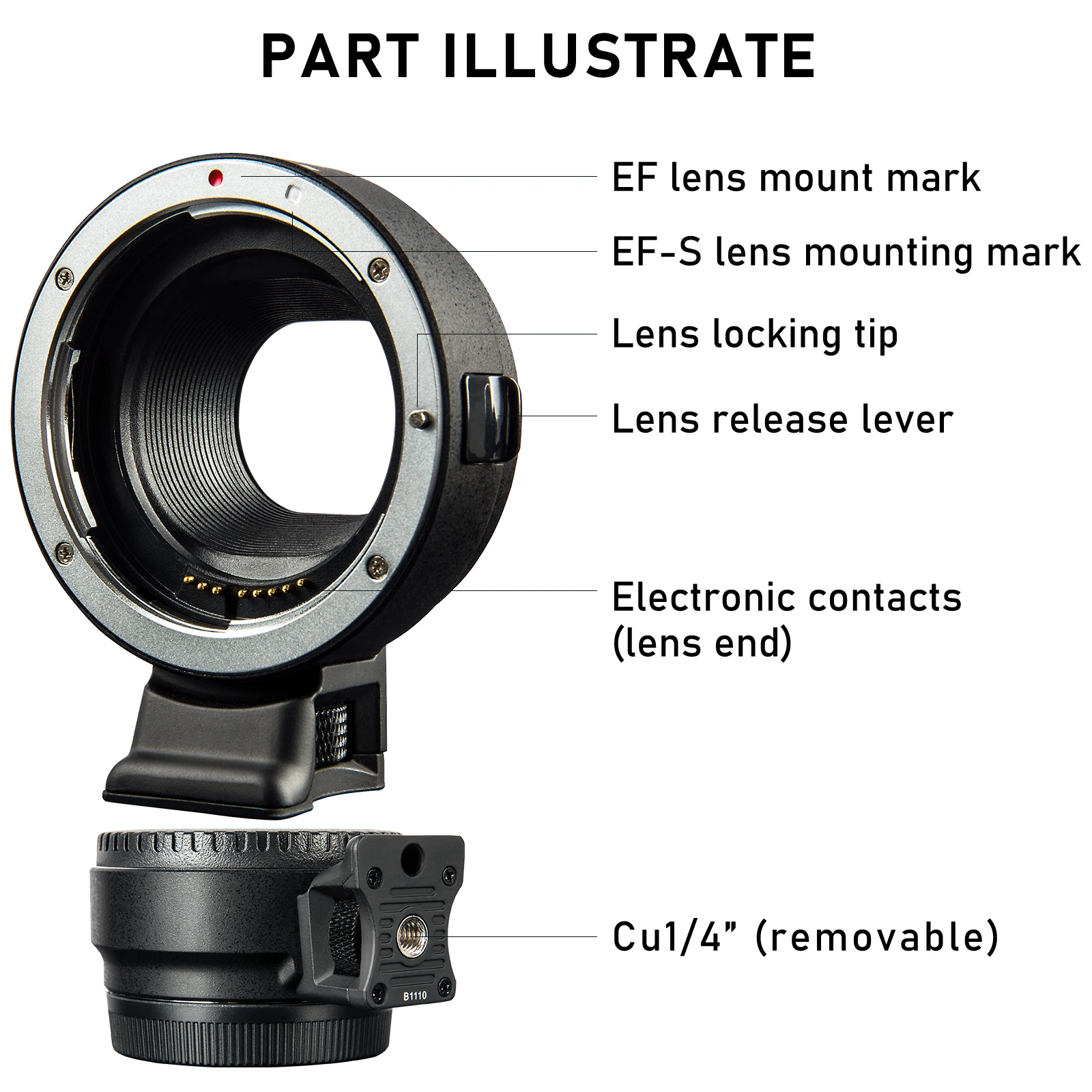 Viltrox EF-EOS M Elektronische AF Autofokus Objektiv Mount Adapter für Canon EF-EF-S Objektiv zu Canon EOS-M EF-M Montieren M1 m2 M6 M10 M100