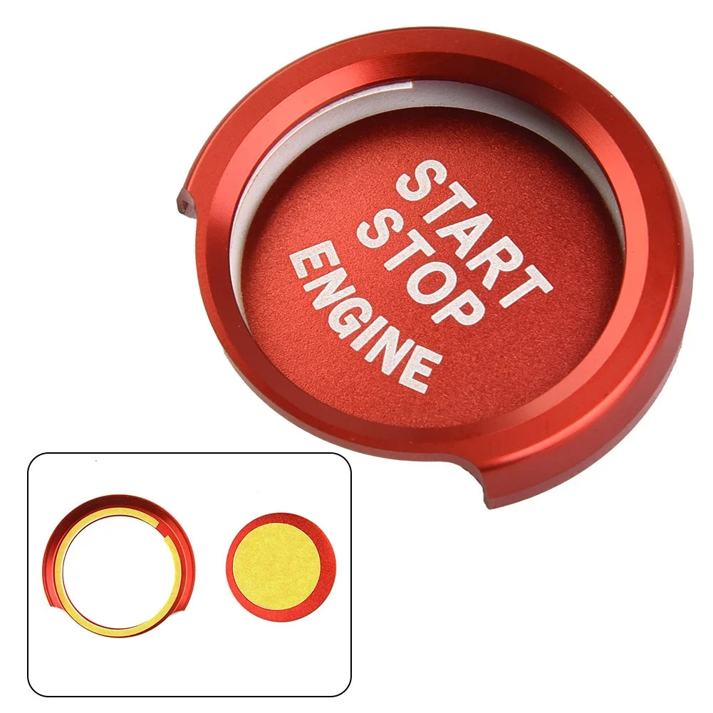 

1pcs Car Sleek Red Aluminum Keyless Engine Start Button Surrounding Accent for BMW F20 F22 F30 F32 F48 1 2 3 4 Series X1