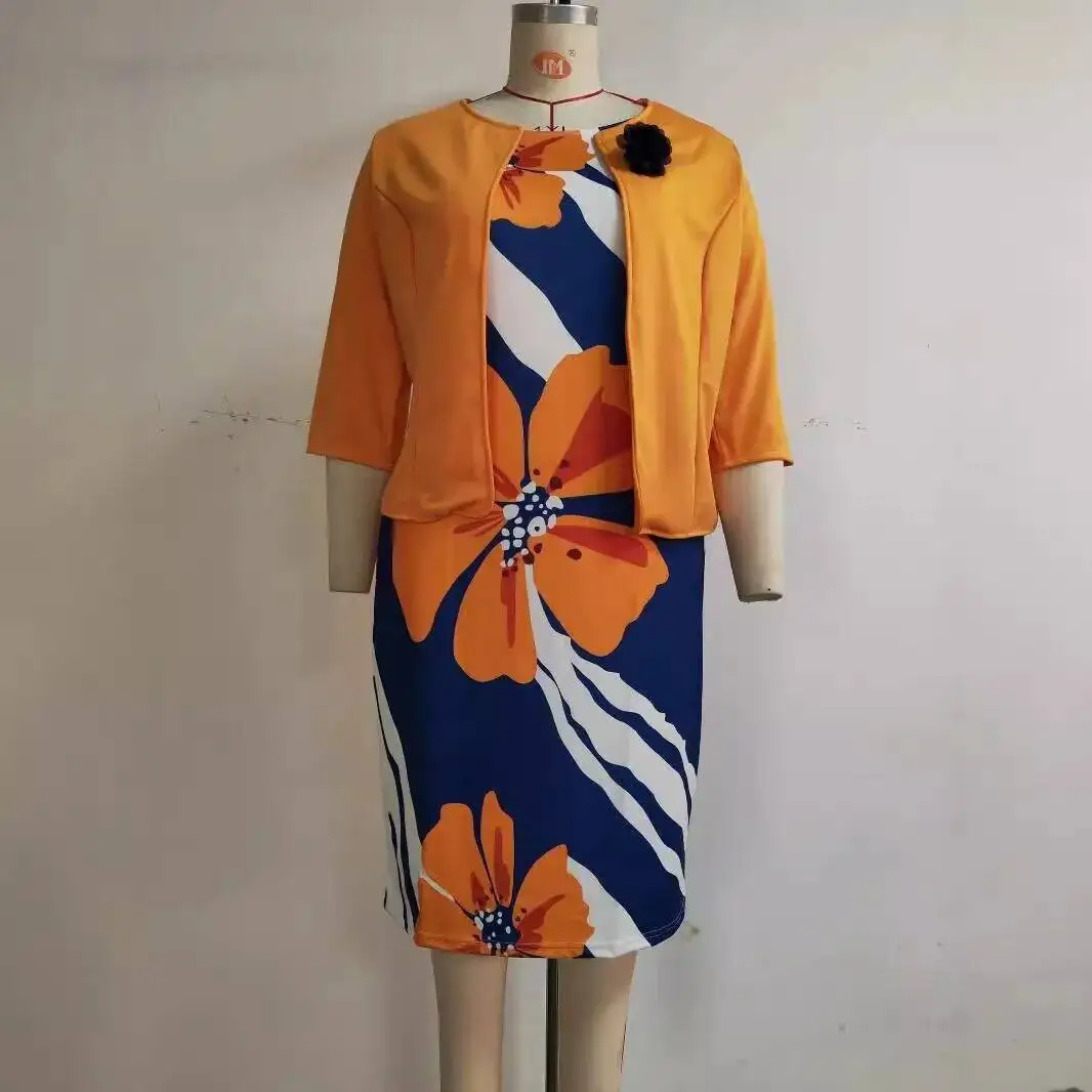 

Новый женский комплект из двух предметов больших размеров (6XL, 2XL): пальто для мамы, платье с принтом JX519. Повседневный летний наряд для вечеринок 2025 в стиле Y2K.