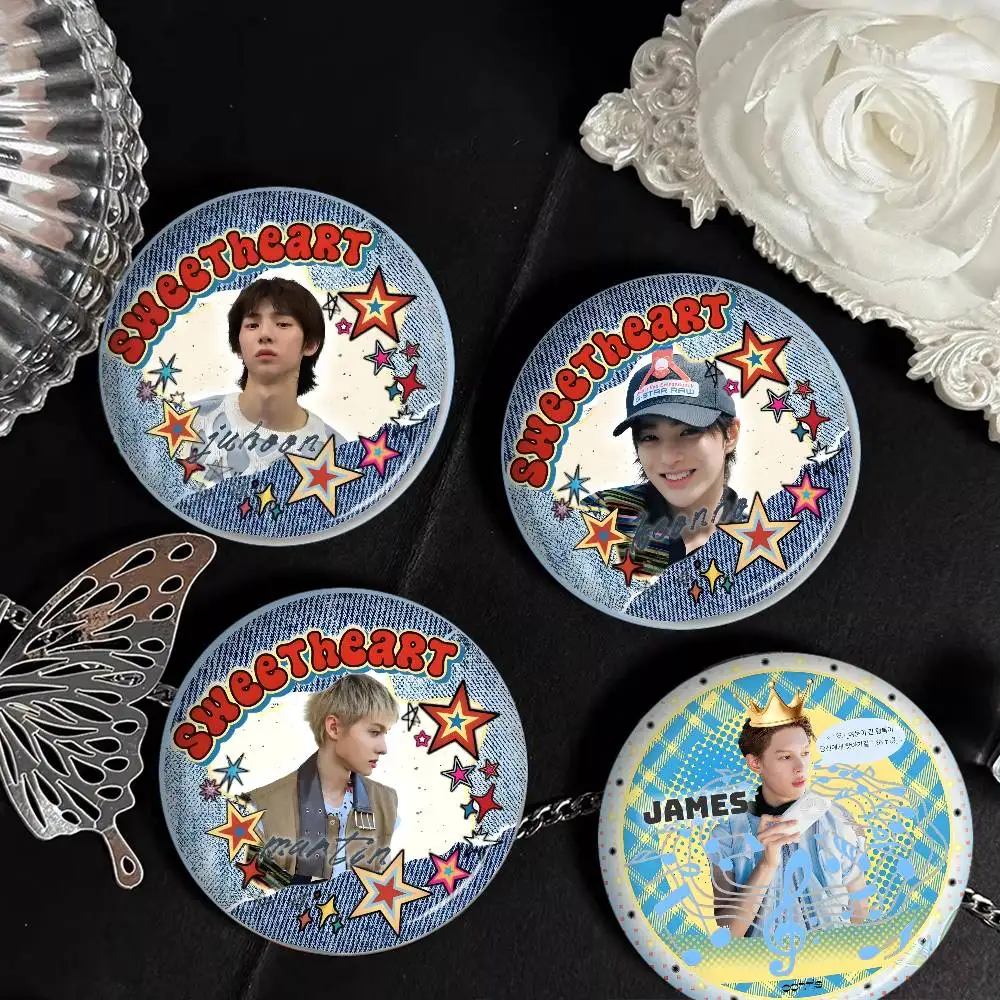 Kpop Music C-CORTIS Round Button Pins Slogan Creative Brooches Backpack Clothes Decoration Fashion Cartoon Jewelry Gifts
