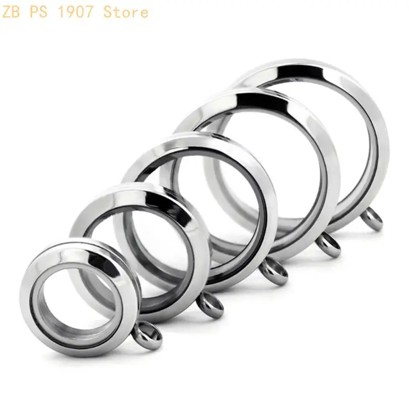 Contemporary Stainless Steel Round Glass Locket Pendant 20/25/30mm Necklace Floating Lockets Jewelry Making Supplies 55KA