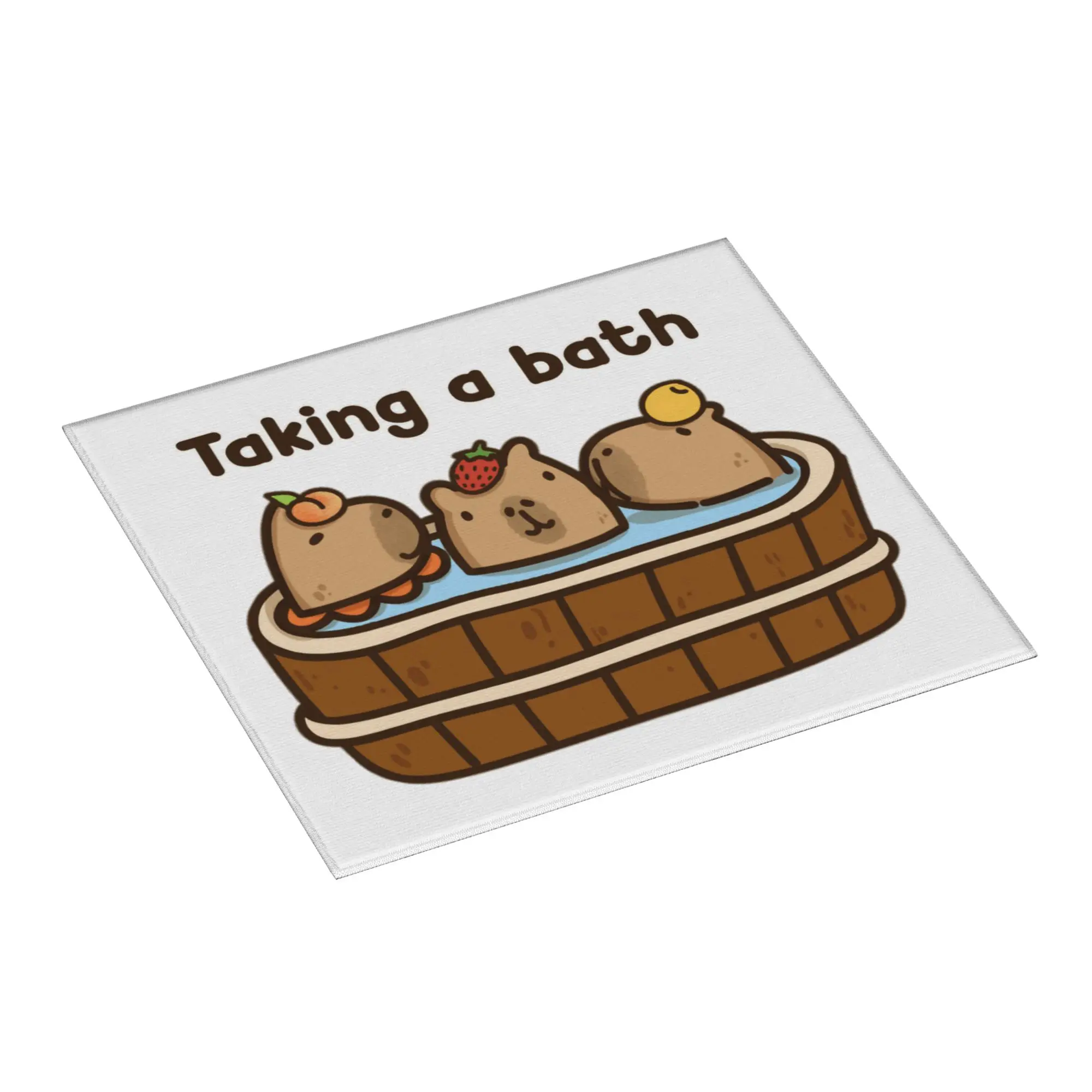 Drying Mat For Kitchen Cartoon Animal Pets Capybara Barware Tableware Oil Proof Reusable  Washable Kitchen Sink Drying Pad