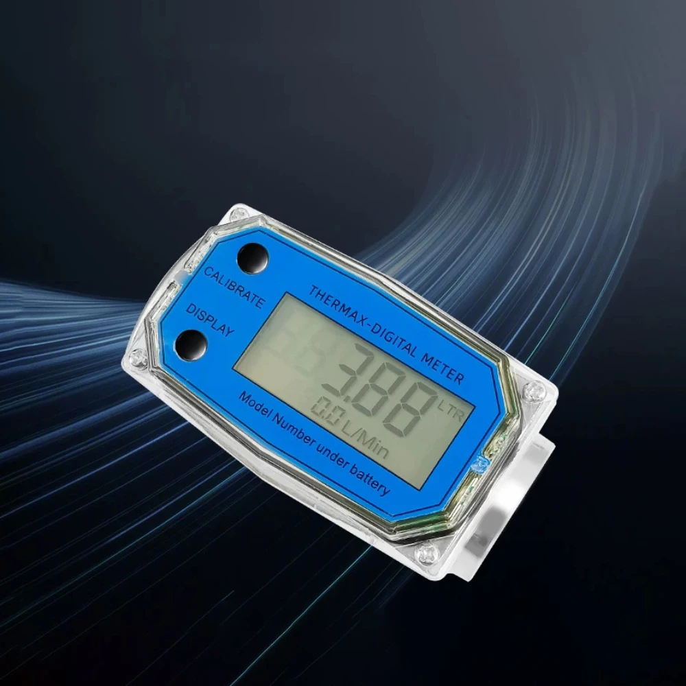 Electronic Turbine Flow Meter Aluminum Alloy Digital Display Liquid Flow Meter 1 Inch 10-100 L/min 0.6 MPa
