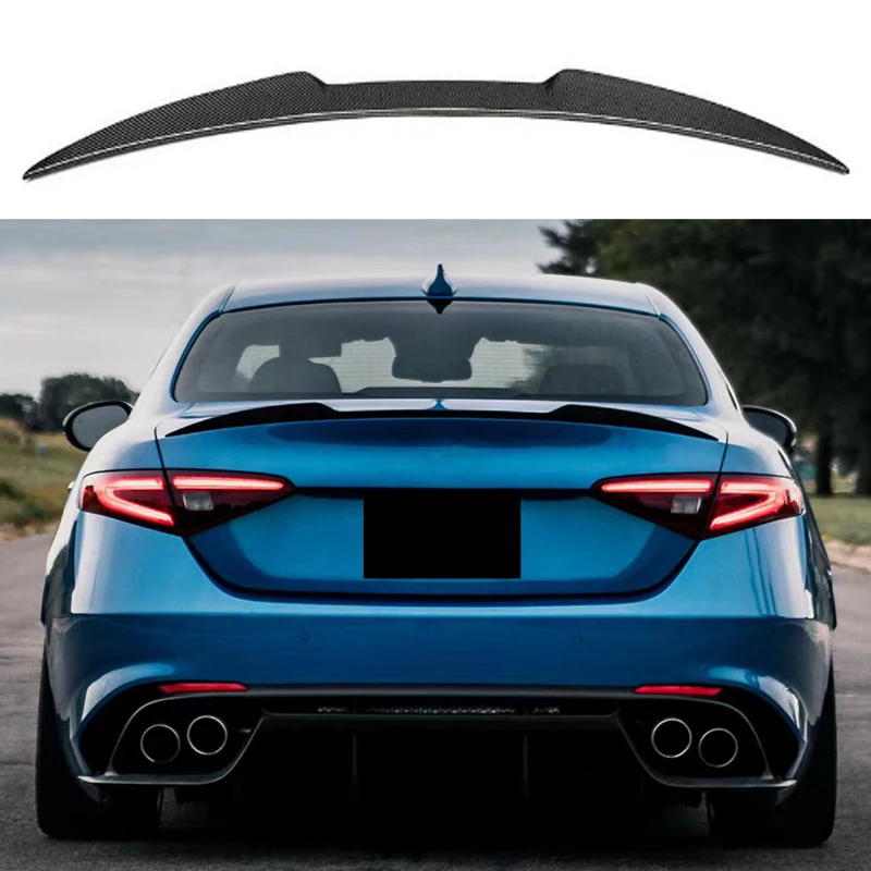 

Gloss Black For Alfa Romeo Giulia Sedan 2015 - 2023 Car Rear Window Side Spoiler Wing Canard Splitter Cover Spoiler